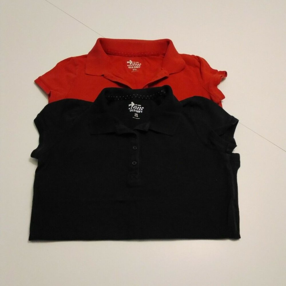 LOT Old Navy Girls Size 10/12 School Uniform Polo Collared Shirts
